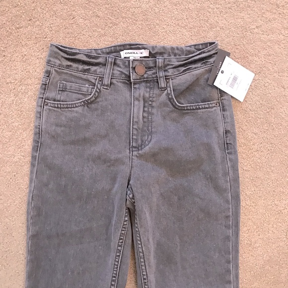 ONeill Skinny Jeans NEW Womens Size 0 Waist 24 Smoke Grey Anthony - Picture 6 of 16